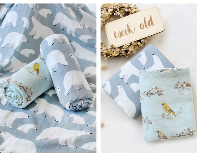 Organic Cotton Baby Swaddle Blanket